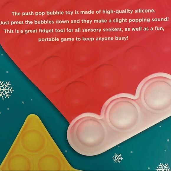 Christmas Silicone Mitten & Star Push Poppers New in Package - Picture 6 of 6